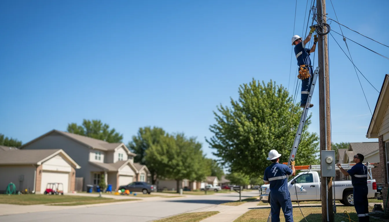 Residential electrician providing installation services in Leflore, OK